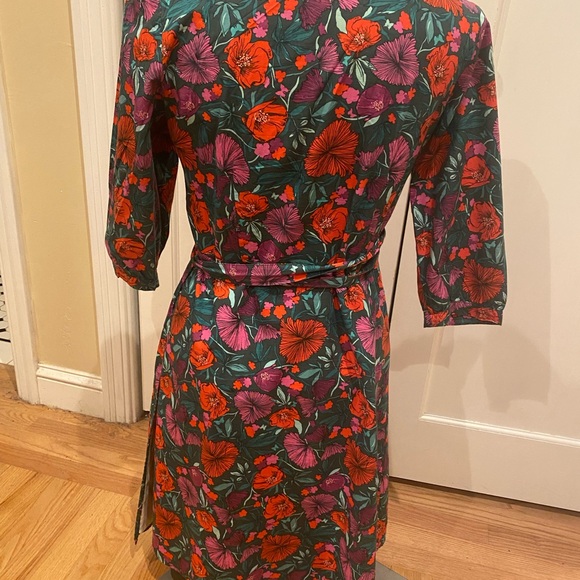 Desiree Salas floral cotton wrap dress, size L - Picture 6 of 9